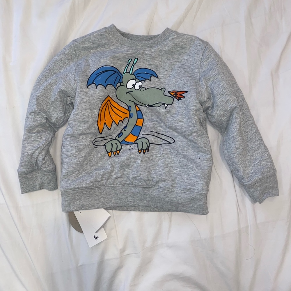 STELLA MCCARTNEY KIDS grey dragon reversible sweatshirt and matching sweatpants